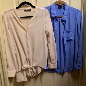 Two Apt. 9 button up tops. Size M. EUC.